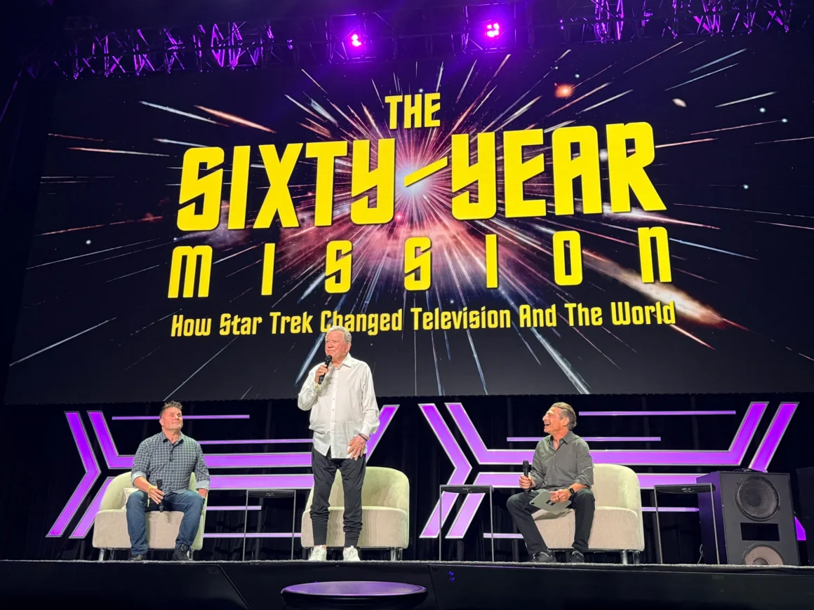 Nycc star trek documentary culture shatner on stage w rod roddenberry peter diamandis